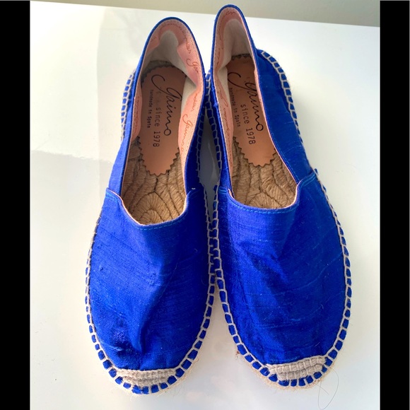New condition silk flat espadrilles size 37 - Picture 2 of 6